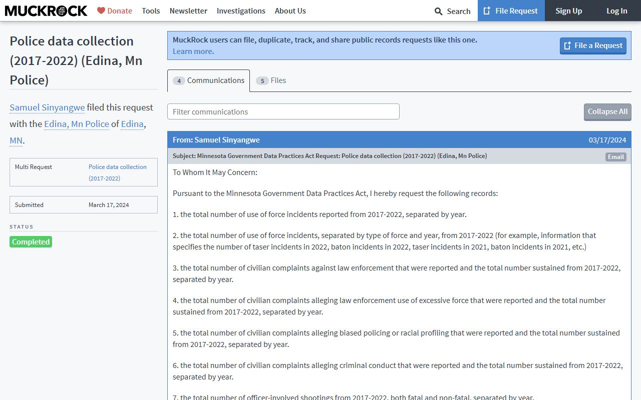 Edina court records police department data privacy policy
