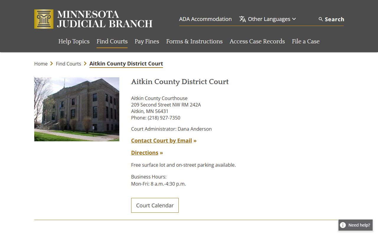 Aitkin County District Court - Aitkin County court records