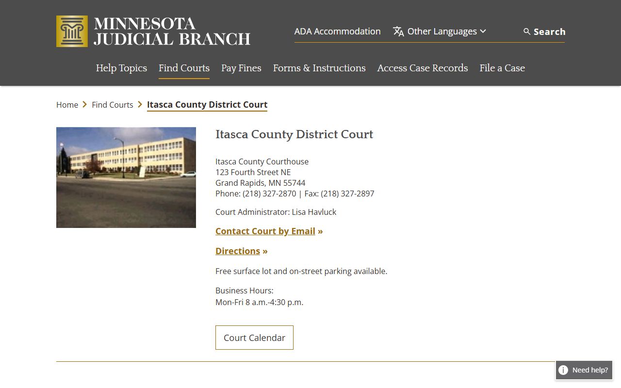 Itasca County District Court - Itasca County Court Records