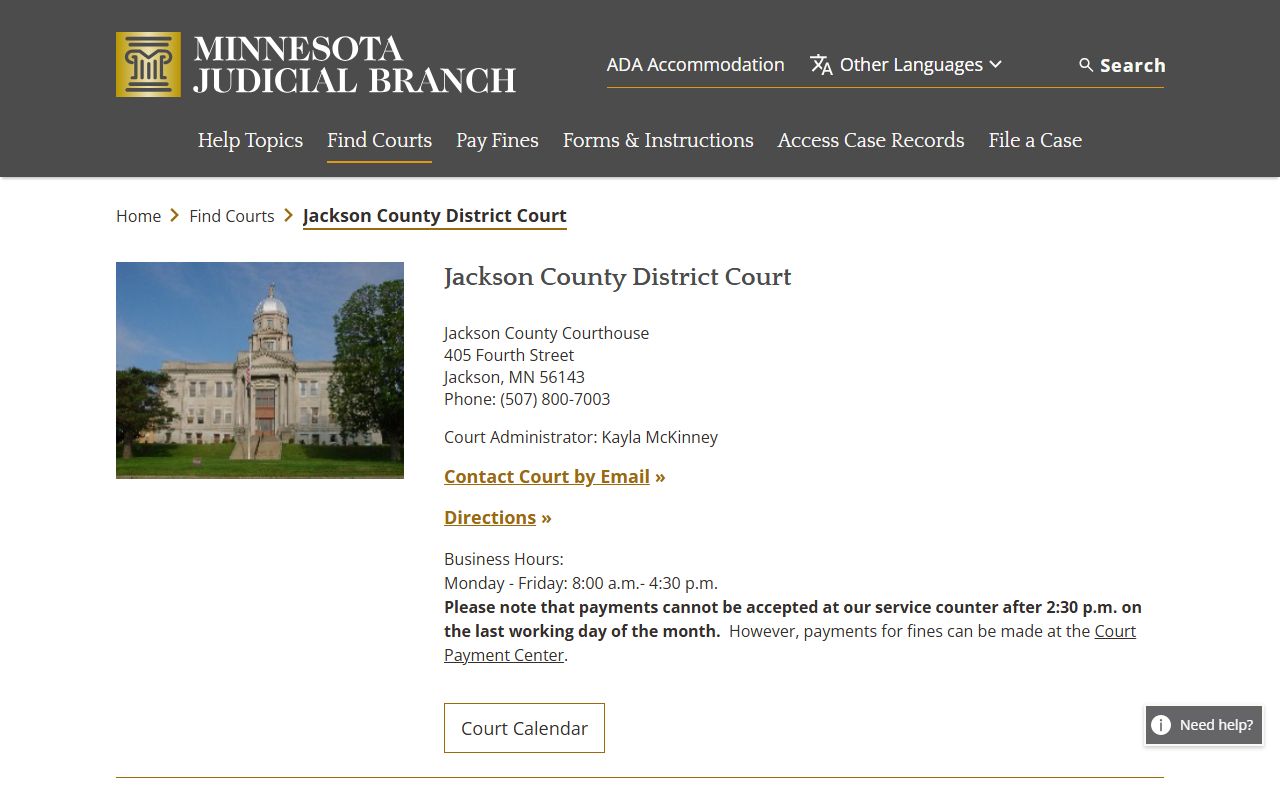 Jackson County District Court - Jackson County Court Records