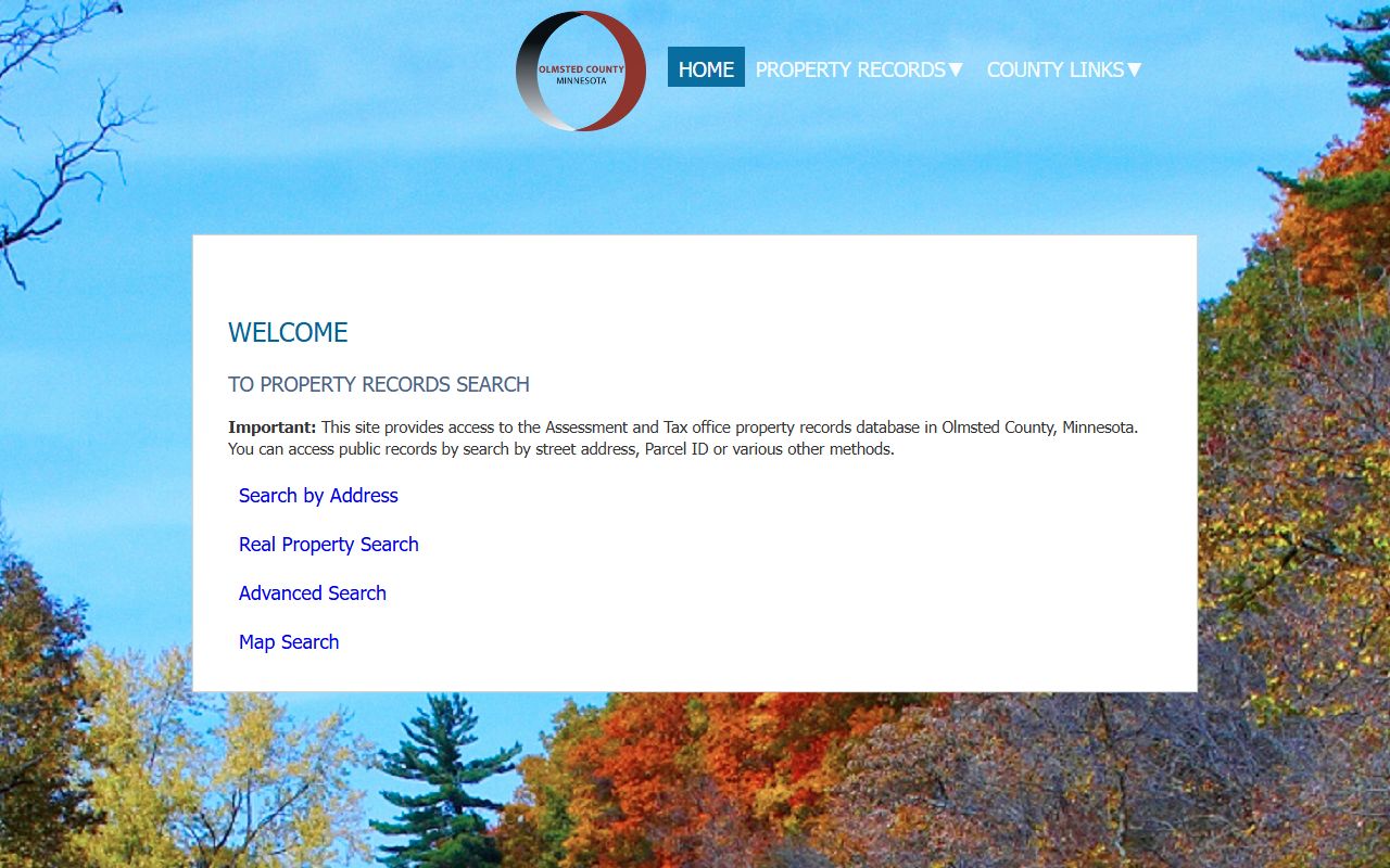 Olmsted County public property records online access portal