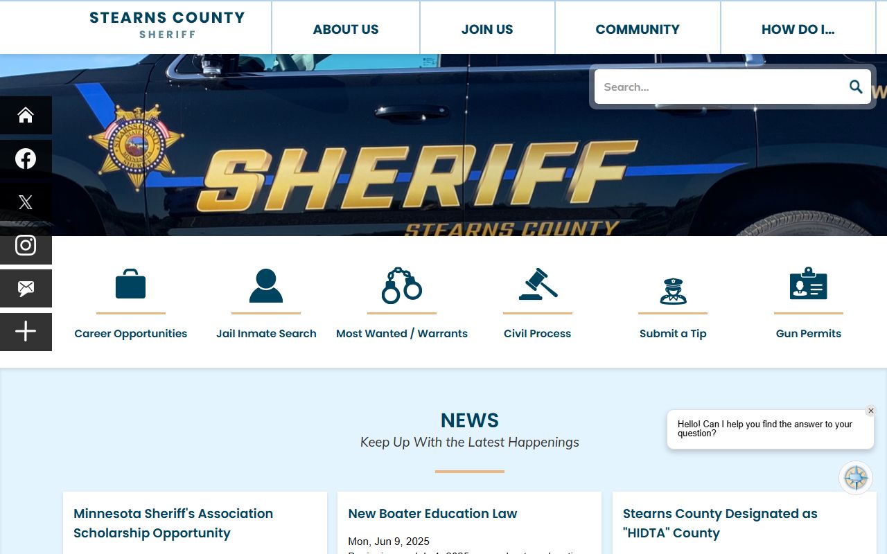 Stearns County Sheriff's Office - arrest records and court records