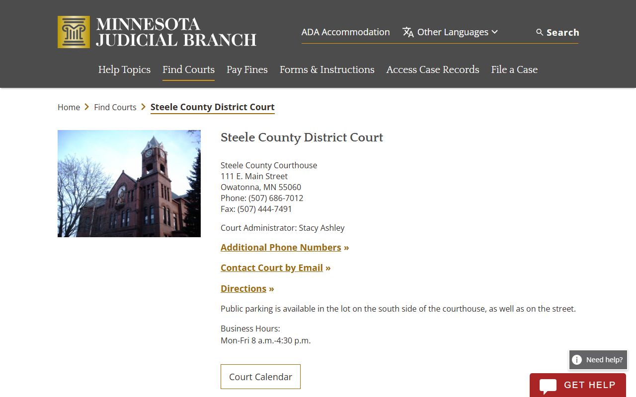 Steele County District Court - Steele County court records